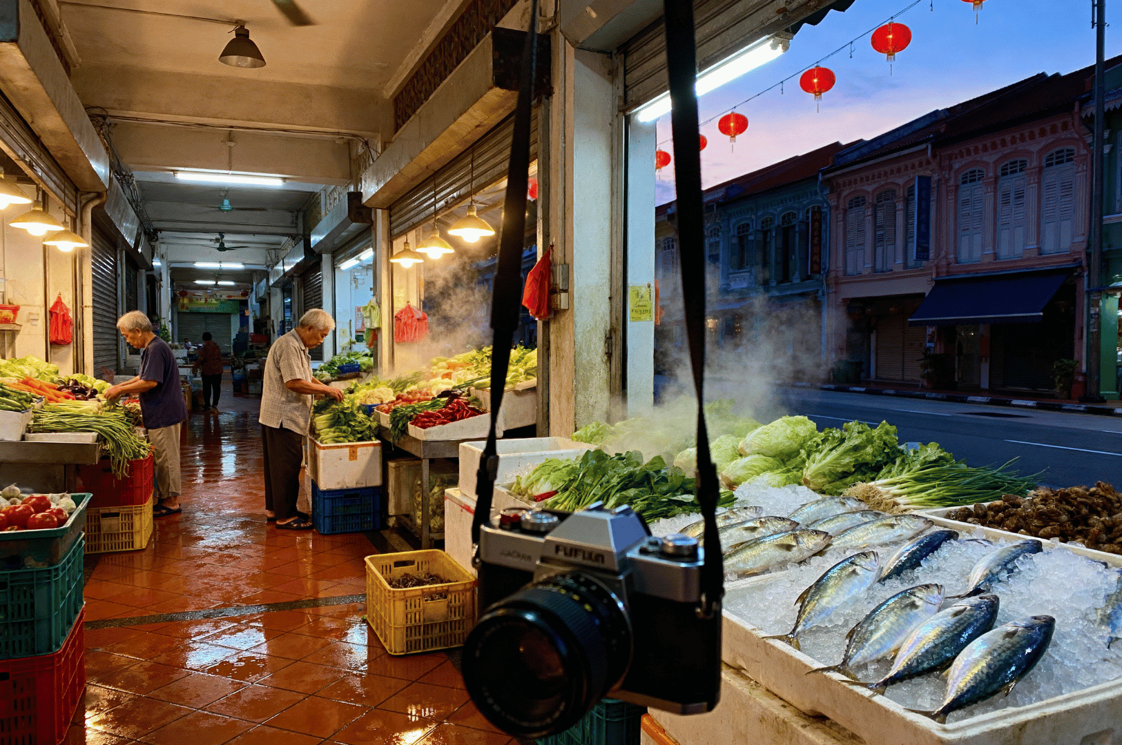 Singapore Street Photography: Dawn at Chinatown Complex Market – The Story Behind My Award-Winning Market Series